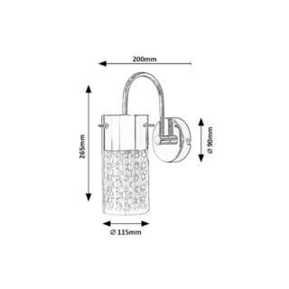 Kinkiet Lampa Łazienkowa Niagara Rabalux E14 40W Srebrny 2194