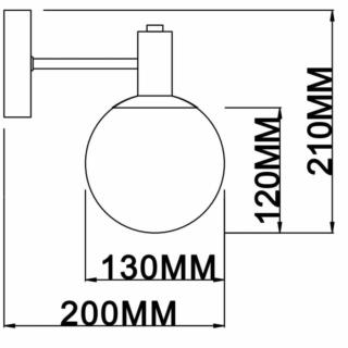 Kinkiet Lampa Ścienna Nicola Agora E27 40W Złoty WL-74529-1-GL