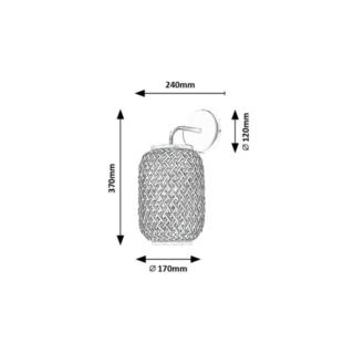 Kinkiet Lampa Ścienna Adalla Rabalux E27 40W Czarny 71091