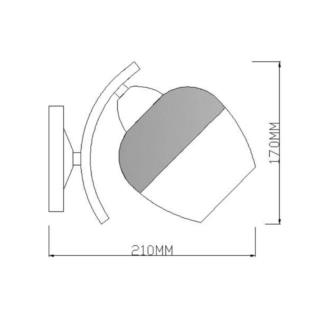 Kinkiet Lampa Ścienna Momo Agora E27 40W Złoty WL-06308-1-GL