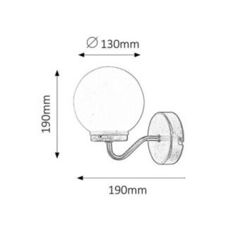 Kinkiet Lampa Łazienkowa Togo Rabalux E14 40W Srebrny 5827