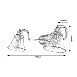 Kinkiet Lampa Łazienkowa Antoine Rabalux E14 2x40W Srebrny 3208