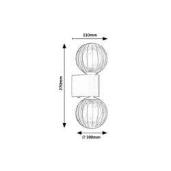 Kinkiet Lampa Ścienna Colzar Rabalux G9 2x3,5W Czarny 75022