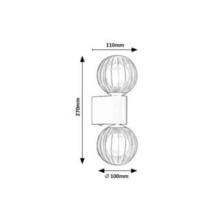 Kinkiet Lampa Ścienna Colzar Rabalux G9 2x3,5W Czarny 75022