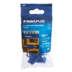 Kołek uniwersalny 4ALL 8x40 mm z hakiem kątowym RawlPlug 8szt/op Kołek uniwersalny 4ALL 8x40 mm z hakiem kątowym RawlPlug 8szt/op