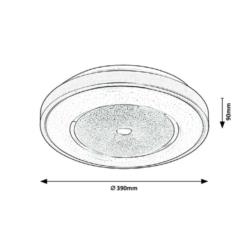 Plafon LED Dafina 24W Złoty/Biały 4000 Rabalux