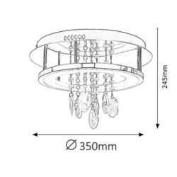 Lampa Sufitowa Romina Rabalux LED 24W Srebrna 2501