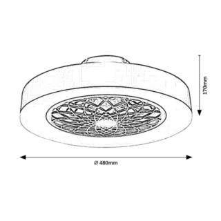 Plafon Lampa Sufitowa Adonias Rabalux LED 35W Czarny 5419