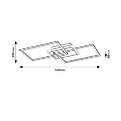 Lampa Sufitowa Athelstan Rabalux LED 40W Czarny 71013