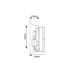 Kinkiet Lampa Łazienkowa Teodoro Rabalux E14 12W Czarny 75027