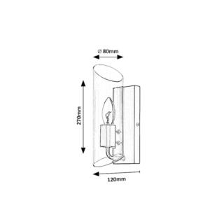 Kinkiet Lampa Łazienkowa Teodoro Rabalux E14 12W Czarny 75027