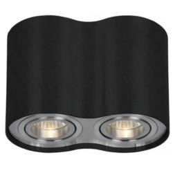 Spot Lampa Sufitowa Ivo Ozzo GU10 2x50W Czarny IVO-2B/AL