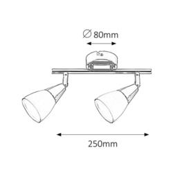 Reflektor Lampa Sufitowa Nicolette Rabalux E14 2x40W Srebrny 6768