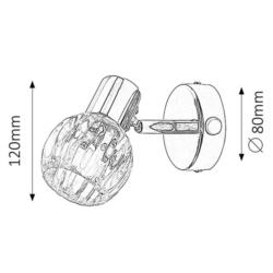 Reflektor Lampa Ścienna Lauren Rabalux E14 40W Srebrny 6091