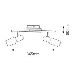 Reflektor Lampa Sufitowa Logan Rabalux E14 2x40W Srebrny 6097