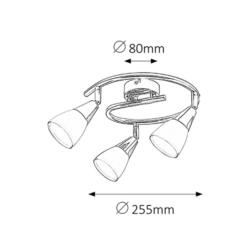 Reflektor Lampa Sufitowa Nicolette Rabalux E14 3x40W Srebrny 6769