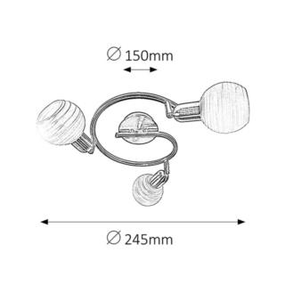 Reflektor Lampa Sufitowa Aurel Rabalux E14 3x40W Srebrny 6343