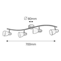 Reflektor Lampa Sufitowa Soma Rabalux E14 4x40W Złoty 6309