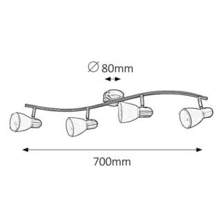 Reflektor Lampa Sufitowa Soma Rabalux E14 4x40W Złoty 6309