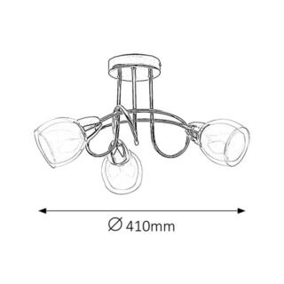 Żyrandol Lampa Sufitowa Dave Rabalux E14 3x40W Srebrny 6081