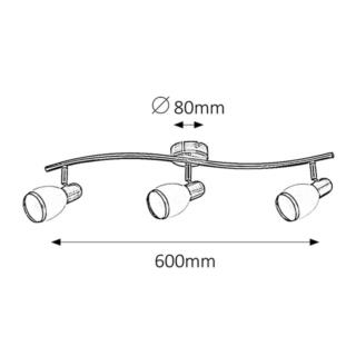 Reflektor Lampa Sufitowa Elite Rabalux E14 3x40W Brąz 5972