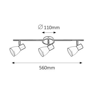 Żyrandol  Ati E14/3X40W Chrom/Czarny 5978