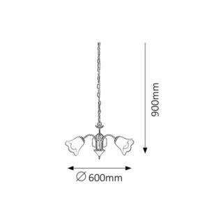 Żyrandol Lampa Sufitowa Rafaella Rabalux E14 3x40W Srebrny 7243