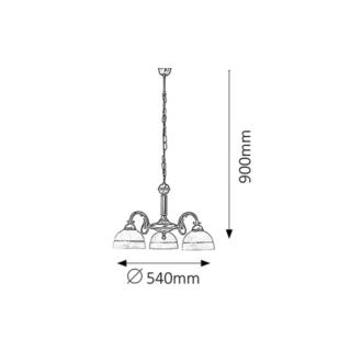 Żyrandol  Flossi E27/3X40W Brąz 8813