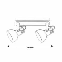 Reflektor Lampa Sufitowa Balzac Rabalux GU10 2x35W Czarny 5610