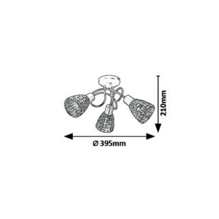 Lampa Sufitowa Stacy Rabalux E14 3x40W Czarna 6929