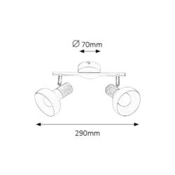 Spot Holly 2X40W E14 5944 Biały/Buk