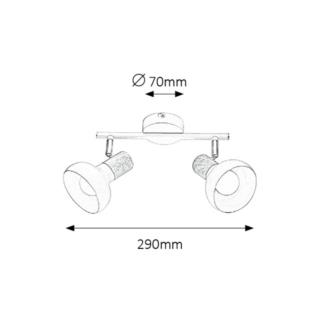 Spot Holly 2X40W E14 5944 Biały/Buk