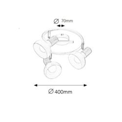 Spot Holly 3X40W E14 5946 Biały/Buk