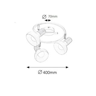 Spot Holly 3X40W E14 5946 Biały/Buk