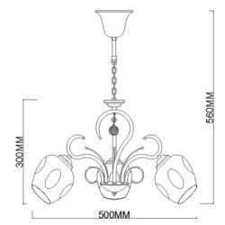 Żyrandol Lampa Sufitowa Frida Agora E27 3x40W Srebrny 06017/3