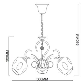 Żyrandol Lampa Sufitowa Frida Agora E27 3x40W Srebrny 06017/3