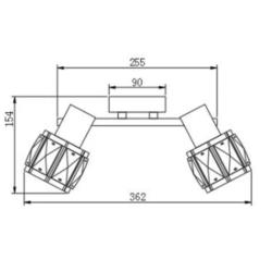 Reflektor Lampa Sufitowa Ava Agora E14 2x40W Patyna Y-19-P012-AB