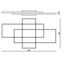 Lampa Sufitowa Galaxis Hydra LVT LED 126W Czarny 2676