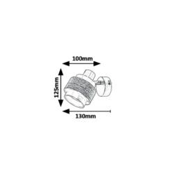 Spot Basil 1X 10W 5379 Chrom Satyna / Srebny Dąb