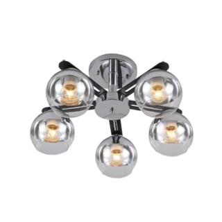 Żyrandol Lampa Sufitowa Momo Agora E27 5x40W Srebrny 06309-5