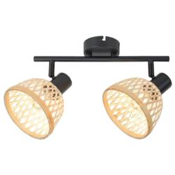 Reflektor Lampa Sufitowa Rattan Rabalux E14 2x15W Czarny 3134