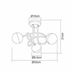 Lampa Sufitowa Bila Agora LED 10W Srebrny 56127-3D