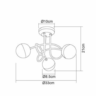 Lampa Sufitowa Bila Agora LED 10W Srebrny 56127-3D