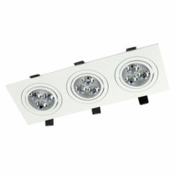 Oprawa Oczko Sufitowe Triplo Auhilon LED 9W Biała MD-6303