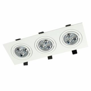 Oprawa Oczko Sufitowe Triplo Auhilon LED 9W Biała MD-6303