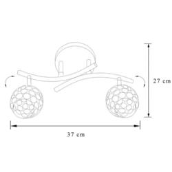 Reflektor Lampa Sufitowa Calipso Agora E14 2x40W Srebrny 73048-2