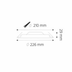 OPRAWA LED p/t DOWNLIGHT LARS OKRĄGŁA  18W 830 1450Im IP20 SLIM DLR040WW