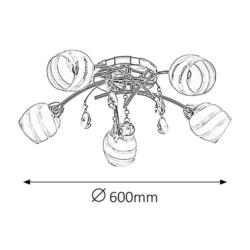 Lampa Rabalux Melissa Chrom 2622