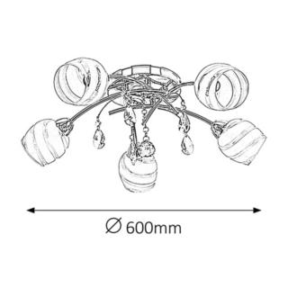 Lampa Rabalux Melissa Chrom 2622