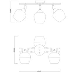 Reflektor Lampa Sufitowa Momo Agora E27 3x40W Złota 06308-3-GL